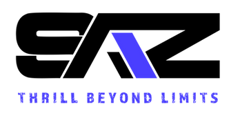 Logo with stylized 'SAZ' and 'Thrill Beyond Limits' below.